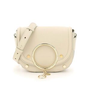 See By Chloe Cream Crossbody Bag with Gold Accents